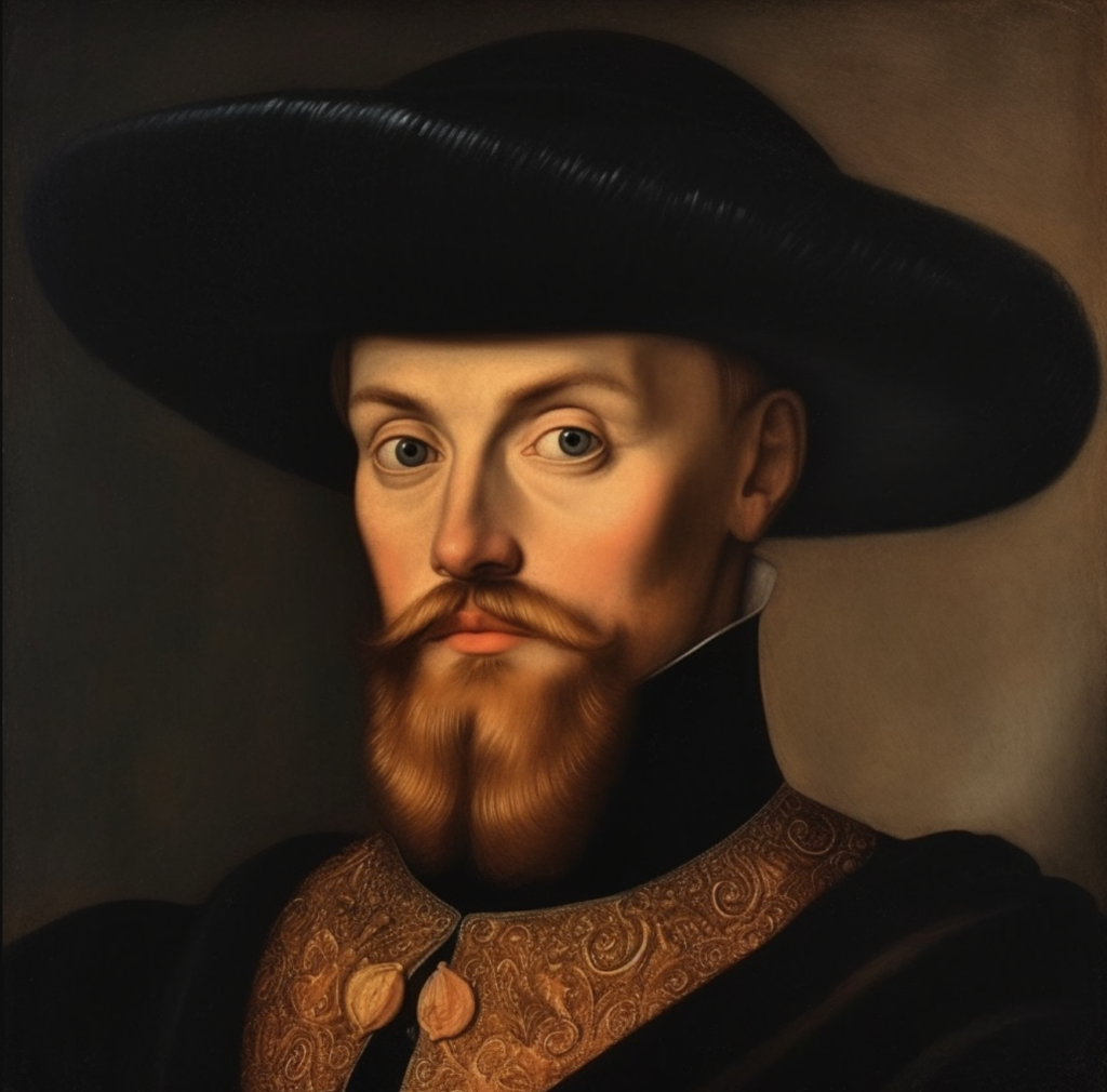 Gustaf Vasa som AI gnererad bild
